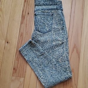 Free People floral skinny jeans